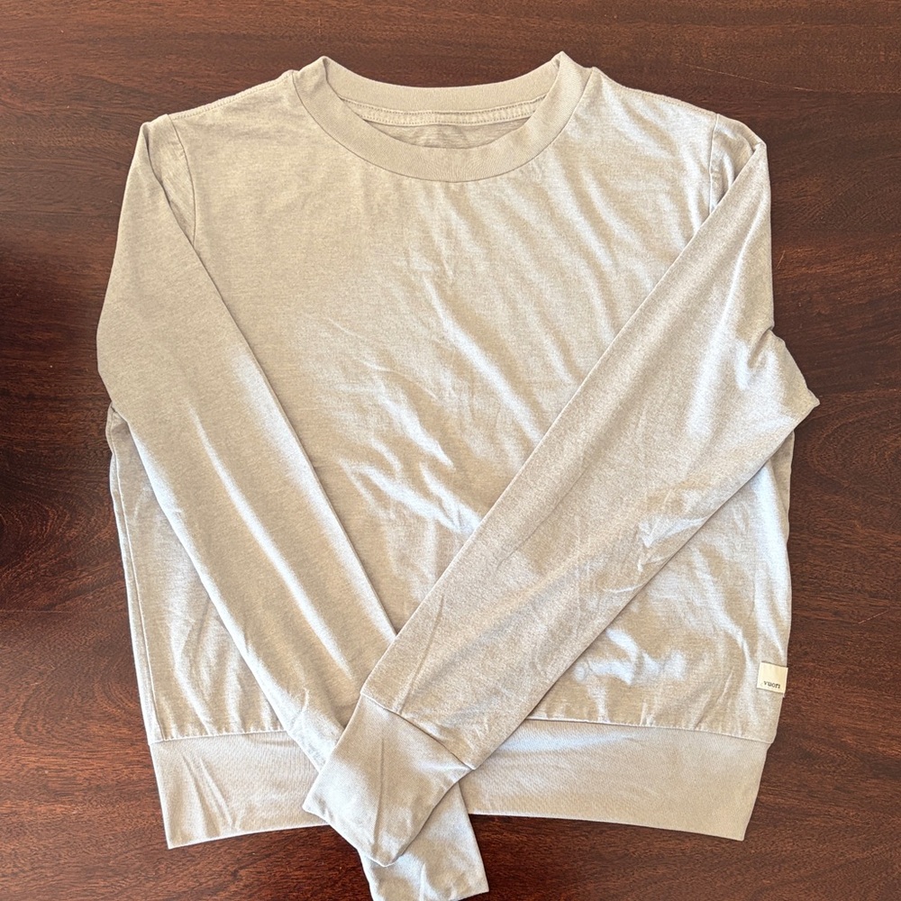 Vuori Light Gray Long Sleeve Tee